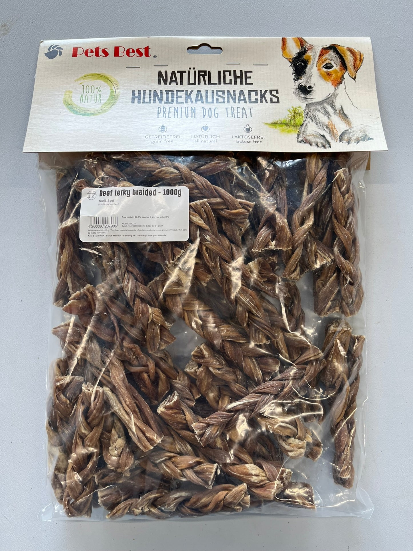 Pets Best gevlochten beef jerky