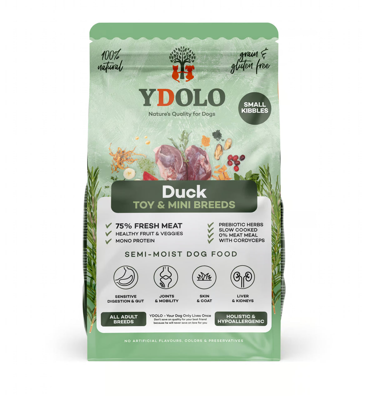 YDOLO Duck MINI Semi Moist Hondenvoer