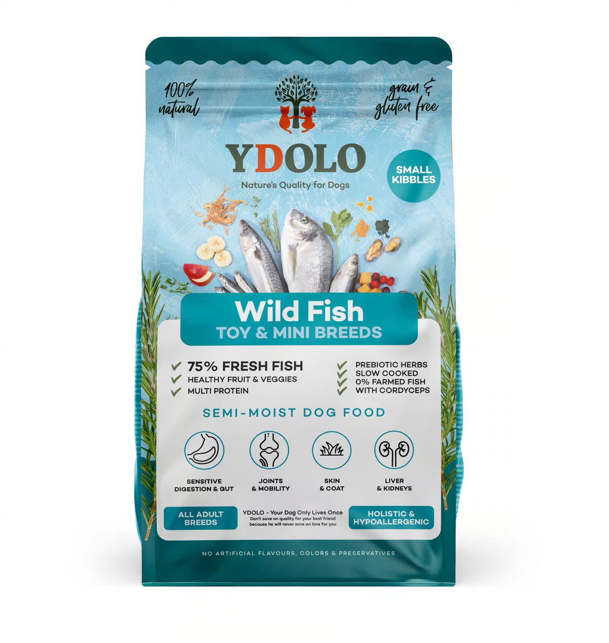 YDOLO Wild Fish MINI Semi Moist Hondenvoer