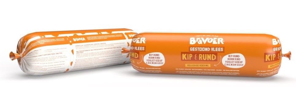 Bravoer gestoomd vlees kip en rund 800 gram
