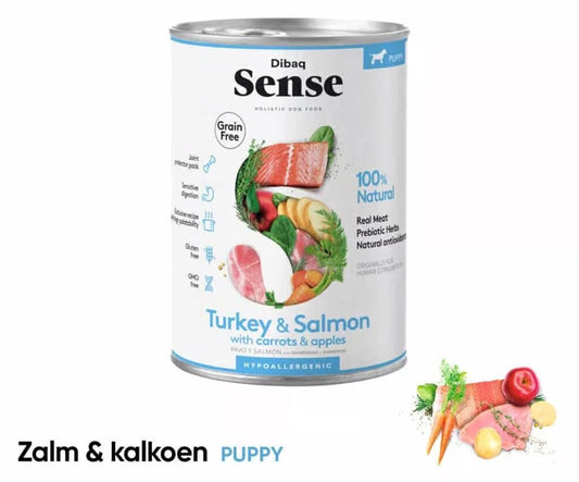 Dibaq Sense blikvoeding Zalm & Kalkoen (puppy)