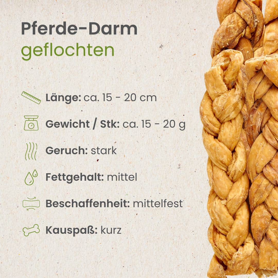 Paardendarm, gevlochten